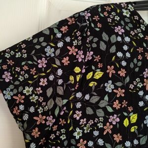 Fall floral peplum blouse w/ cutout back detail